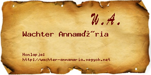 Wachter Annamária névjegykártya